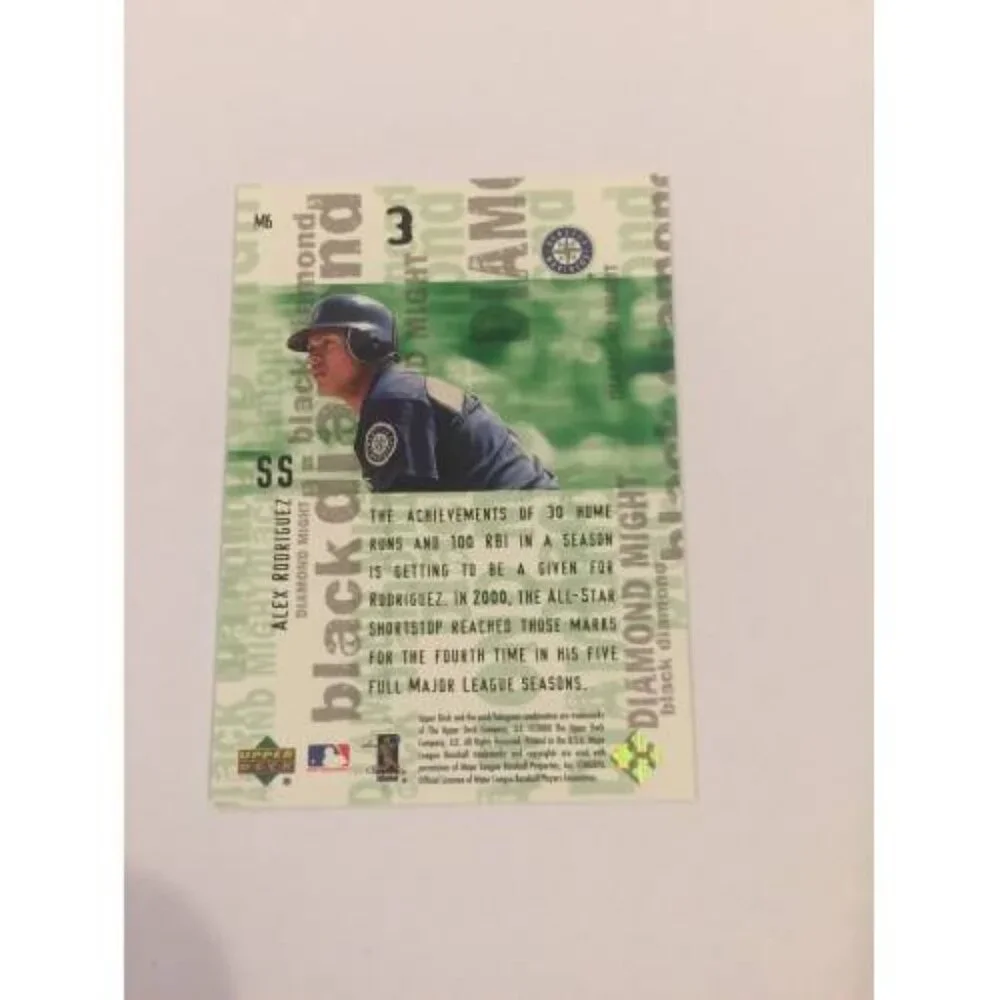 2000 Upper Deck Black Diamond Rookie Edition Might #M6 Alex Rodriguez (034)